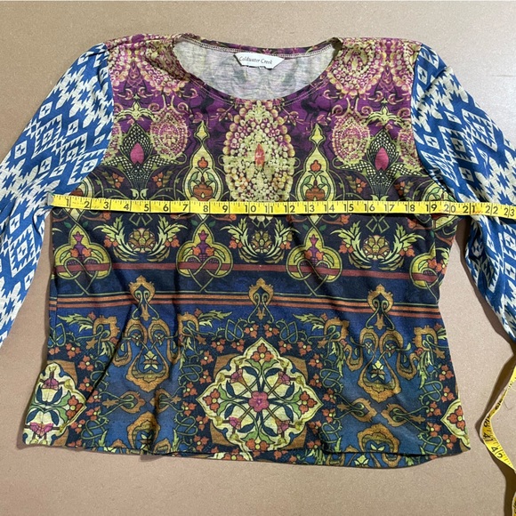 Colorful Patterned Coldwater Creek Blouse - Picture 2 of 6